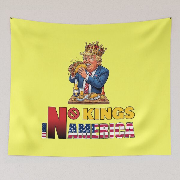 Item preview, NO KINGS IN AMERICAN - #FFFF66 designed and sold by Marlon Oseguera.