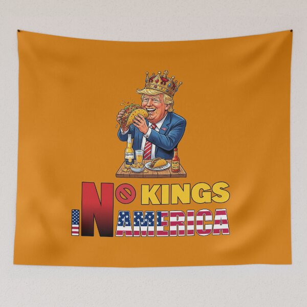 Item preview, NO KINGS IN AMERICAN - #DE7D08 designed and sold by Marlon Oseguera.