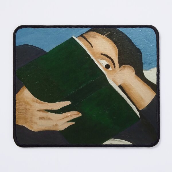 Item preview, Art Painting of Mona Lisa reading a book. Character reading. designed and sold by koringaFTS.