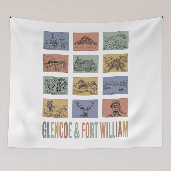 Item preview, Glencoe & Fort William Scotland - Glenfinnan Viaduct and Ben Nevis designed and sold by Loom on the Loch.