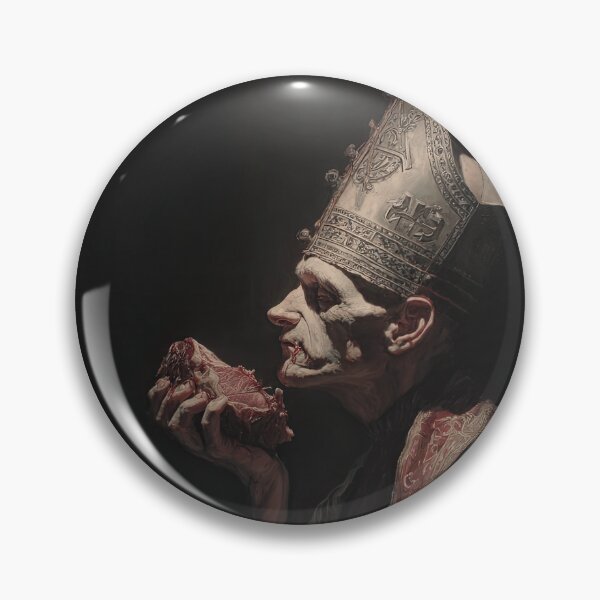 Item preview, Gothic Portrait of Crowned Figure Eating Raw Meat designed and sold by Shannon Hilson.