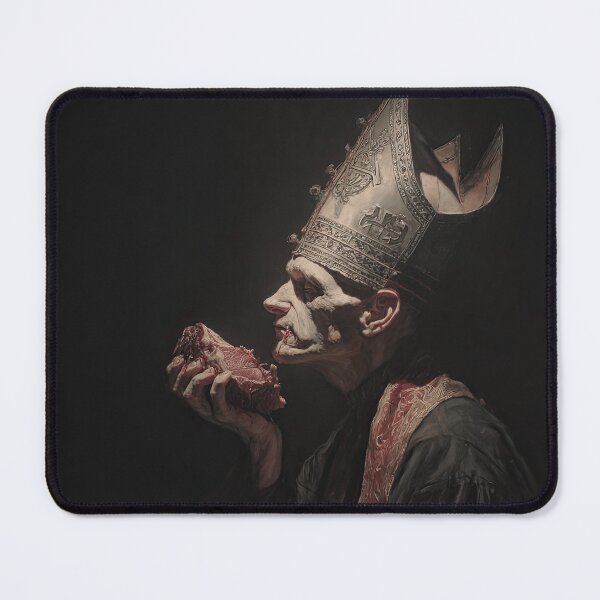 Item preview, Gothic Portrait of Crowned Figure Eating Raw Meat designed and sold by Shannon Hilson.