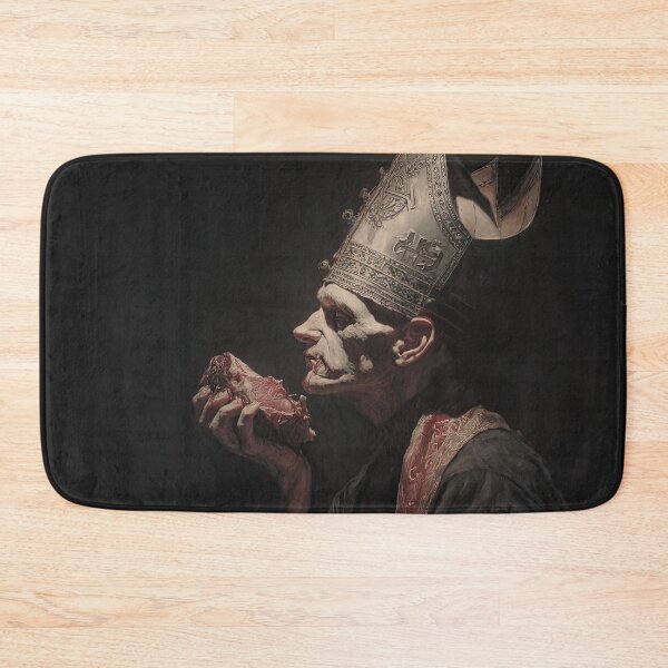 Item preview, Gothic Portrait of Crowned Figure Eating Raw Meat designed and sold by Shannon Hilson.