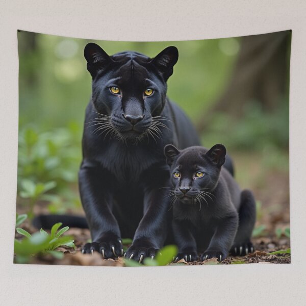 Item preview, Black Panther and her Baby designed and sold by laurakerr.