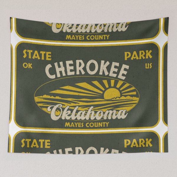 Item preview, Cherokee State Park, Mayes County, Oklahoma, badge design designed and sold by Wanderful-roads.