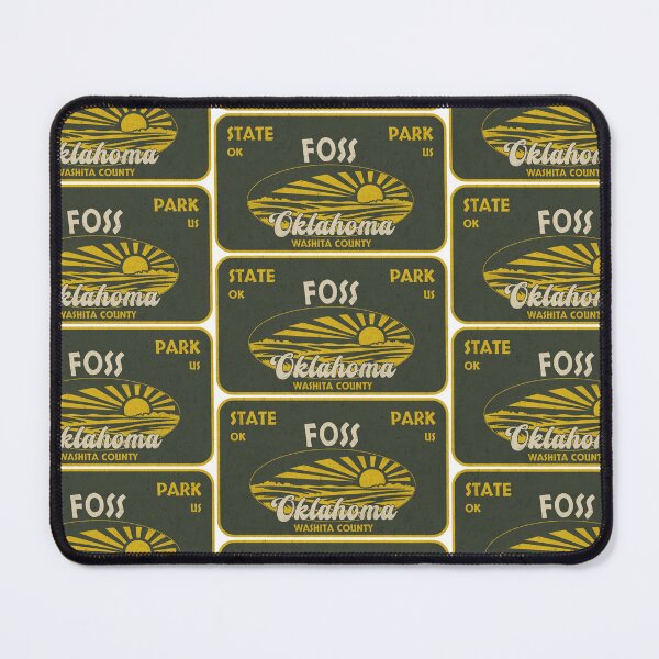 Item preview, Foss State Park, Washita County, Oklahoma, badge design designed and sold by Wanderful-roads.