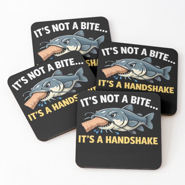 Item preview, It’s Not a Bite It’s a Handshake – Funny Noodling Catfish Fishing Design designed and sold by WildWonderfulWear.