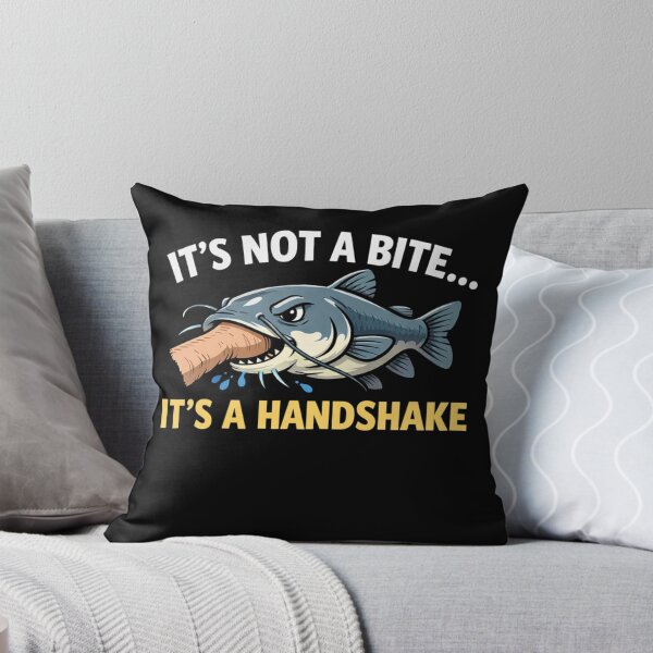 Item preview, It’s Not a Bite It’s a Handshake – Funny Noodling Catfish Fishing Design designed and sold by WildWonderfulWear.