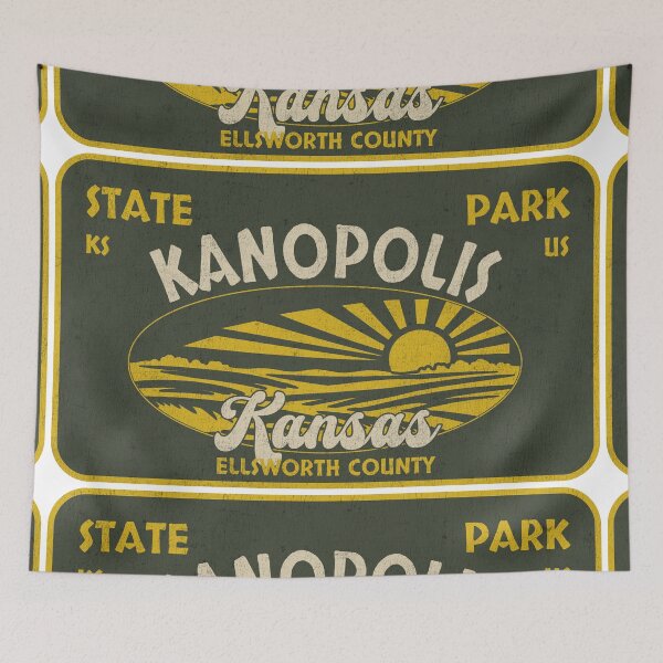 Item preview, Kanopolis State Park, Ellsworth County, Kansas, badge design designed and sold by Wanderful-roads.