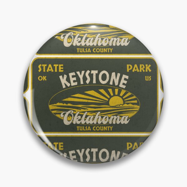 Item preview, Keystone State Park, Tulsa County, Oklahoma, badge design designed and sold by Wanderful-roads.