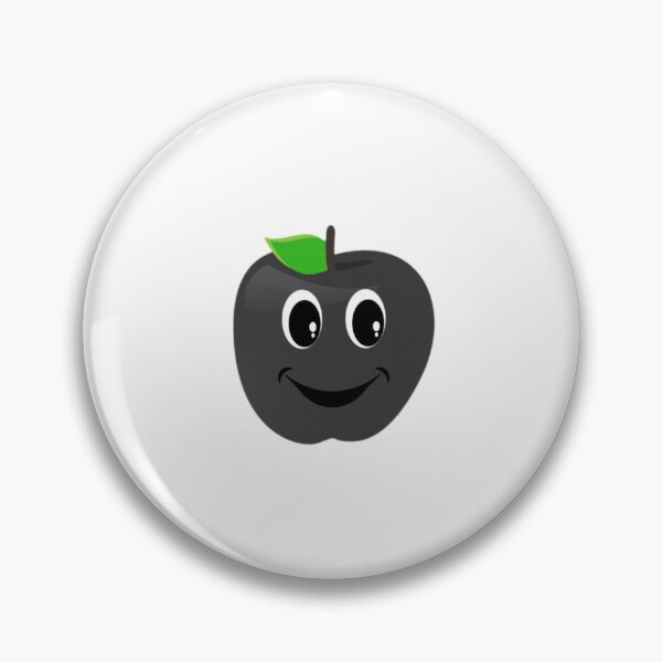 Item preview, Cute Black Apple with Smile - Minimalist Cartoon Fruit Design designed and sold by NovaVesta.
