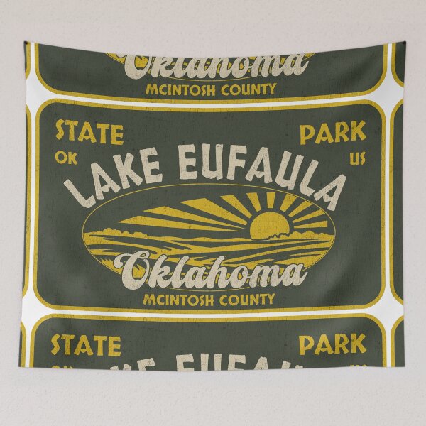 Item preview, Lake Eufaula State Park, McIntosh County, Oklahoma, badge design designed and sold by Wanderful-roads.