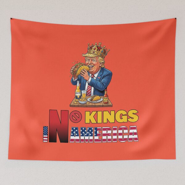 Item preview, NO KINGS IN AMERICAN - #FC5339 designed and sold by Marlon Oseguera.