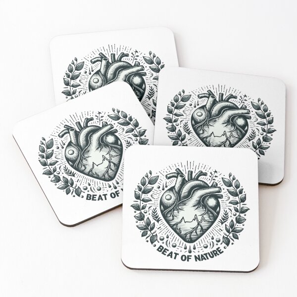 Item preview, Beat of Nature Heart Design – Eco Nature Lover Illustration designed and sold by CyfroweMysli.