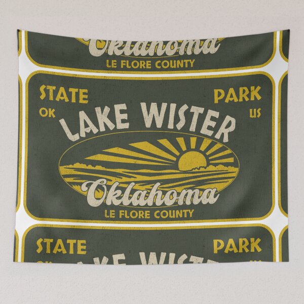 Item preview, Lake Wister State Park, Le Flore County, Oklahoma, badge design designed and sold by Wanderful-roads.