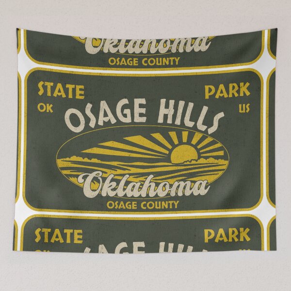 Item preview, Osage Hills State Park, Osage County, Oklahoma, badge design designed and sold by Wanderful-roads.