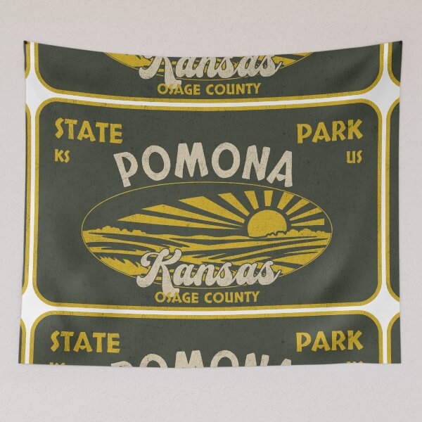 Item preview, Pomona State Park, Osage County, Kansas, badge design designed and sold by Wanderful-roads.