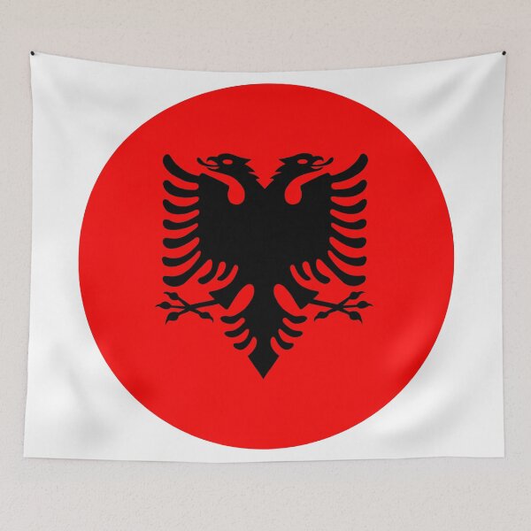 Item preview, Albania Round Flag Albanian Patriotic Heritage designed and sold by NTGUILTY.