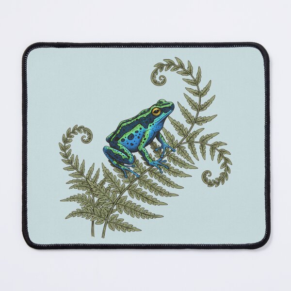 Item preview, Blue Poison Dart Frog on Botanical Ferns designed and sold by BirdsnStuff.