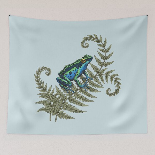 Item preview, Blue Poison Dart Frog on Botanical Ferns designed and sold by BirdsnStuff.