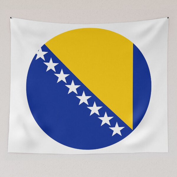 Item preview, Bosnia and Herzegovina Round Flag Patriotic Heritage designed and sold by NTGUILTY.