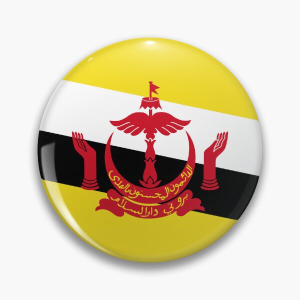 Item preview, Brunei Round Flag Bruneian Patriotic Heritage designed and sold by NTGUILTY.