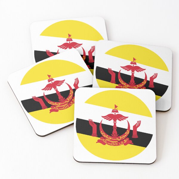 Item preview, Brunei Round Flag Bruneian Patriotic Heritage designed and sold by NTGUILTY.