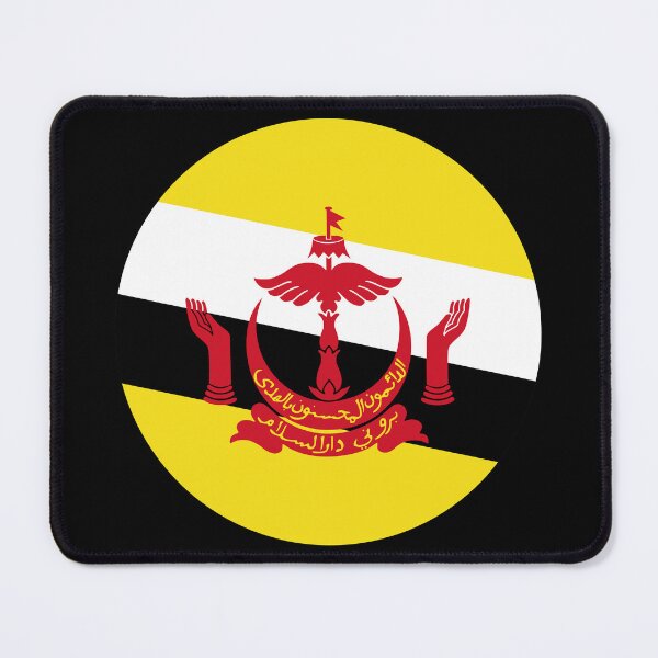 Item preview, Brunei Round Flag Bruneian Patriotic Heritage designed and sold by NTGUILTY.