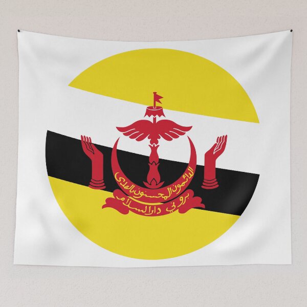 Item preview, Brunei Round Flag Bruneian Patriotic Heritage designed and sold by NTGUILTY.