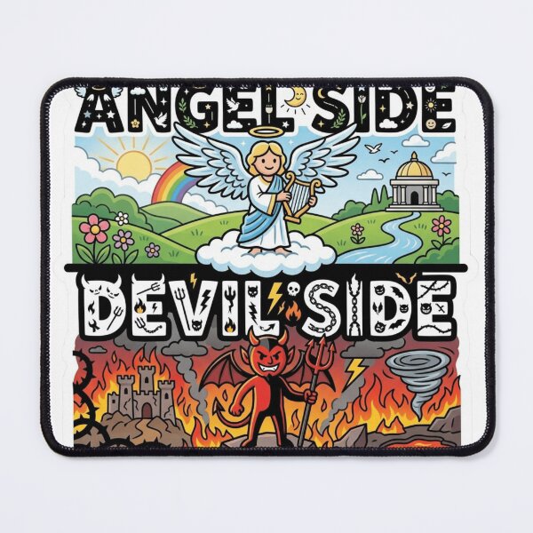 Item preview, Angel vs Devil Funny Sticker designed and sold by Imaginarium of Chaos falcon88 .
