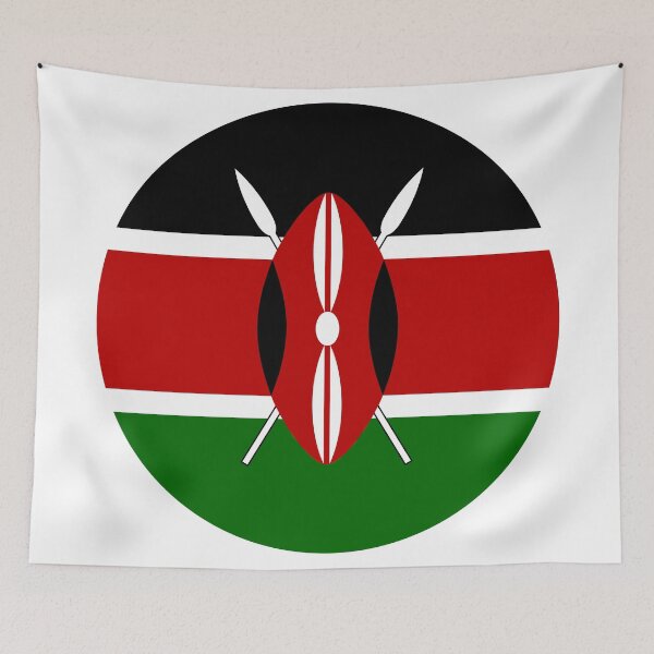 Item preview, Kenya Round Flag Kenyan Patriotic Heritage designed and sold by NTGUILTY.