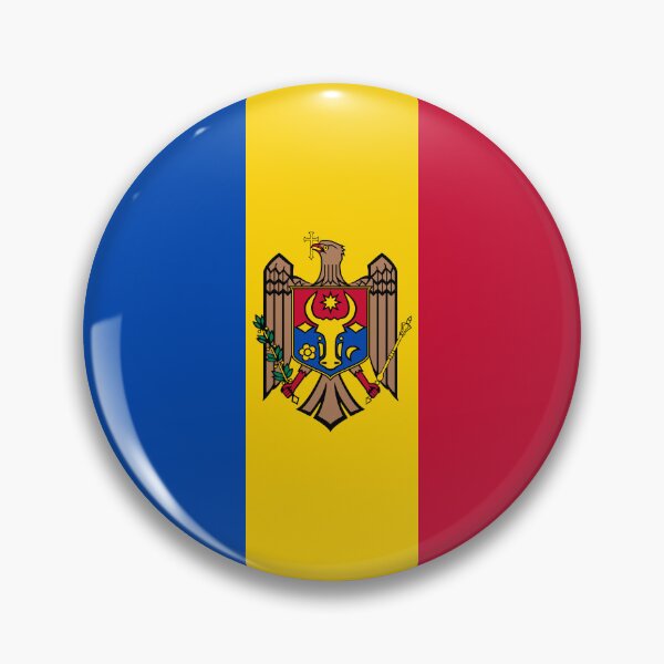 Item preview, Moldova Round Flag Moldovan Patriotic Heritage designed and sold by NTGUILTY.