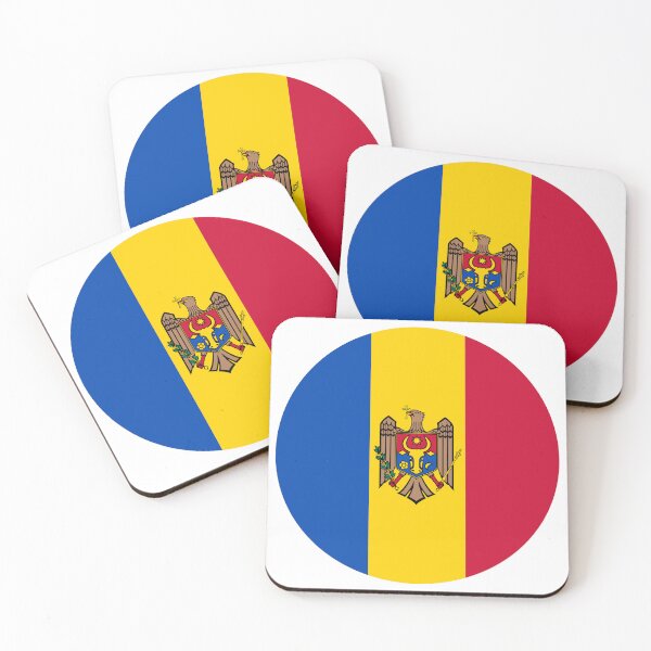 Item preview, Moldova Round Flag Moldovan Patriotic Heritage designed and sold by NTGUILTY.