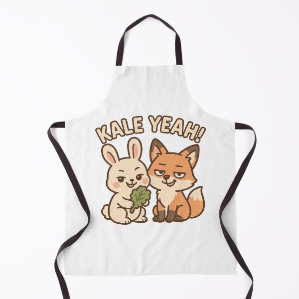 Item preview, Witty Vegan T-Shirt with Kawaii Cartoon Animals and Humorous Text - Kale Yeah! designed and sold by DrainedUwU.