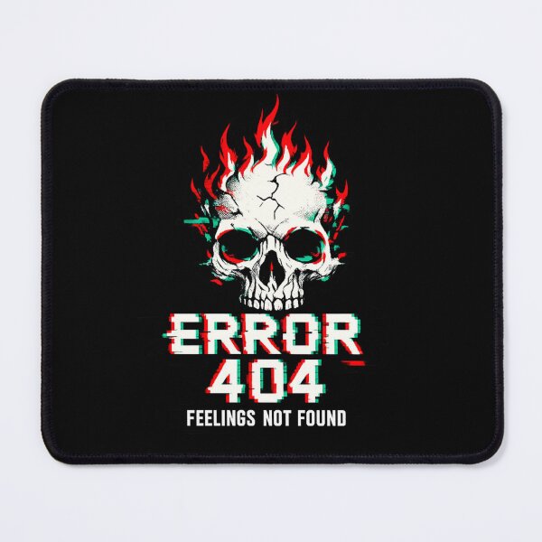 Item preview, Error 404 Feelings Not Found Glitch Skull designed and sold by SpainDesign77.