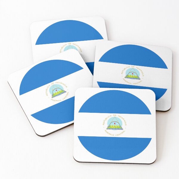 Item preview, Nicaragua Round Flag Nicaraguan Patriotic Heritage designed and sold by NTGUILTY.