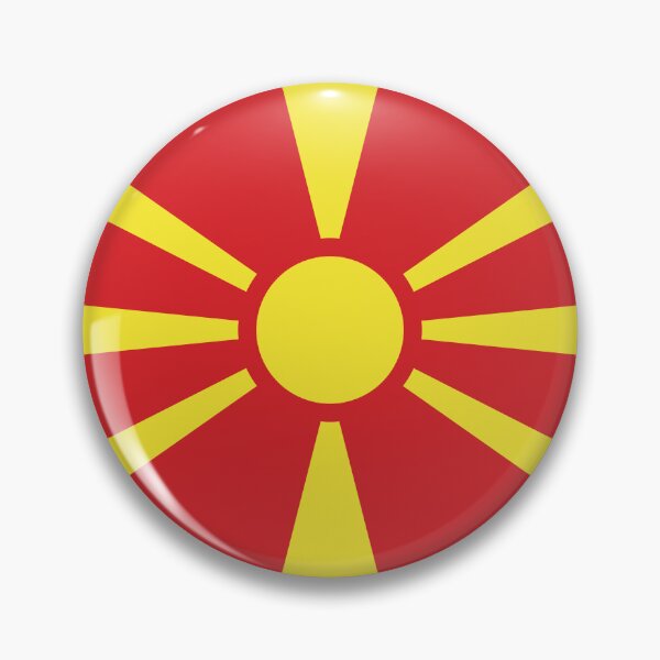 Item preview, North Macedonia Round Flag Macedonian Patriotic Heritage designed and sold by NTGUILTY.