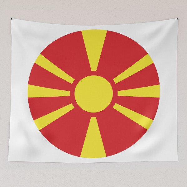 Item preview, North Macedonia Round Flag Macedonian Patriotic Heritage designed and sold by NTGUILTY.