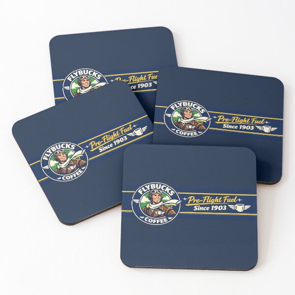Item preview, Flybucks Coffee – Retro Pilot Parody Mug | Pre‑Flight Fuel Since 1903 designed and sold by VoglR.