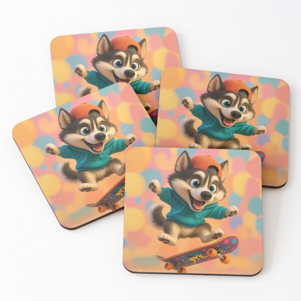Item preview, Skater Siberian Husky designed and sold by Sillytoe.