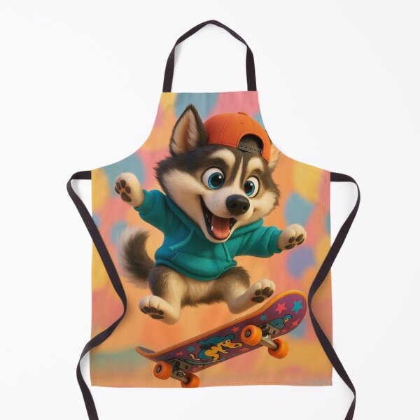 Item preview, Skater Siberian Husky designed and sold by Sillytoe.