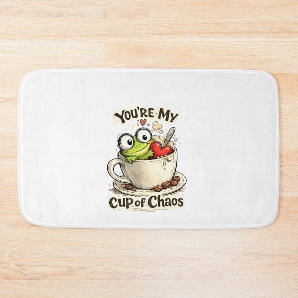 Item preview, You Are My Cup of Chaos Cute Frog in Coffee Cup Love Design designed and sold by Dinaelsherkawy.