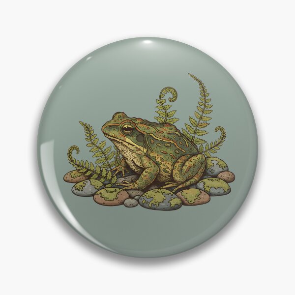 Item preview, Mossy Frog on Moss Covered Rocks and Ferns designed and sold by BirdsnStuff.