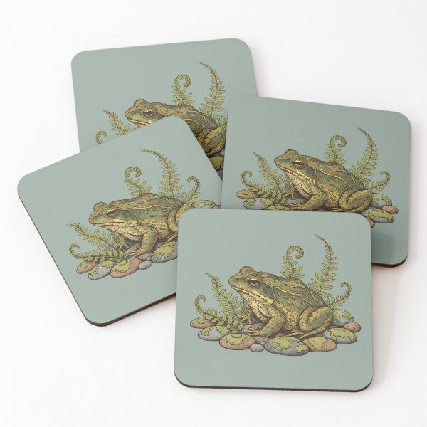Item preview, Mossy Frog on Moss Covered Rocks and Ferns designed and sold by BirdsnStuff.