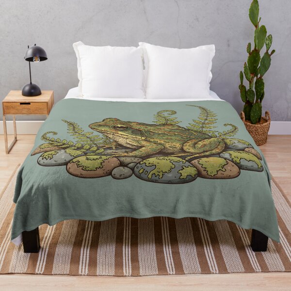 Item preview, Mossy Frog on Moss Covered Rocks and Ferns designed and sold by BirdsnStuff.