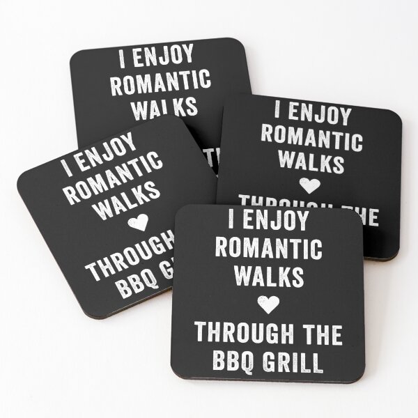 Item preview, I Enjoy Romantic Walks BBQ Grill Funny Barbecue Grill designed and sold by wingstar.