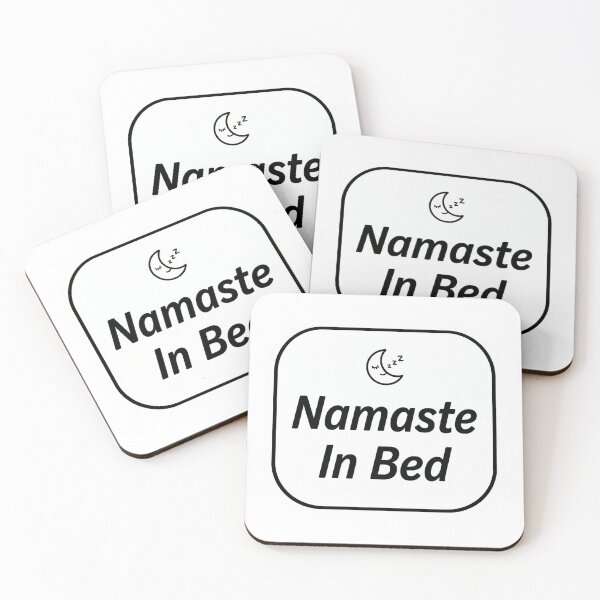Item preview, Namaste In Bed Funny Yoga Sticker Humor Wellness Gift Lazy Yogi designed and sold by Bmd4Fitness.
