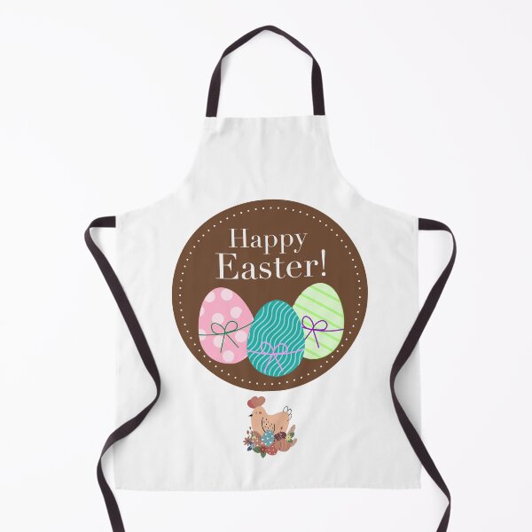 Item preview, Rustic Brown Happy Easter Eggs and Hen? designed and sold by FunSticky14.