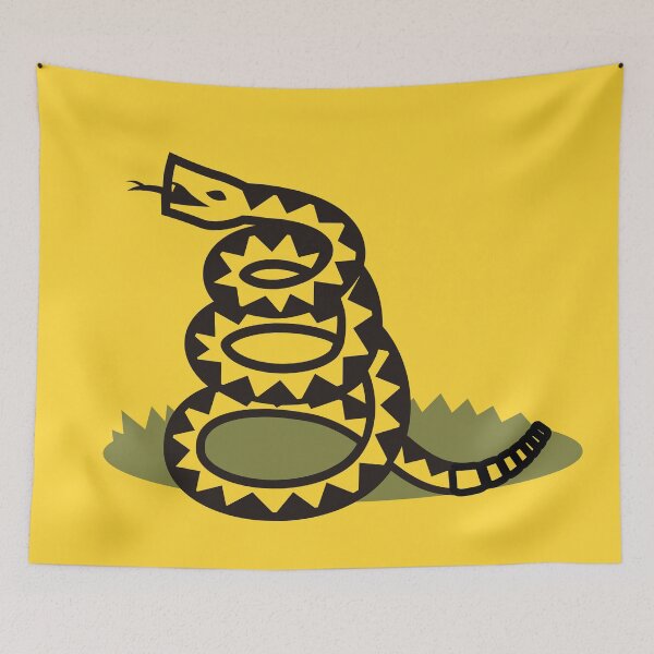 Item preview, libertarian rattlesnake flag designed and sold by matintheworld ( delcarmat ).