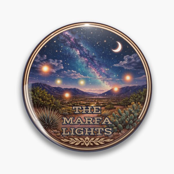 Item preview, Marfa Lights Vintage Desert Night Sky Illustration – West Texas Mystery Lights Art Work designed and sold by SimplyJasper.
